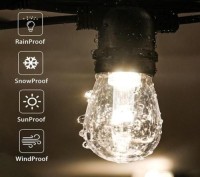 Outdoor LED solar string lights